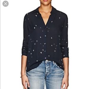 L’Agence Nina star dark blue, blouse, S/P, NWT